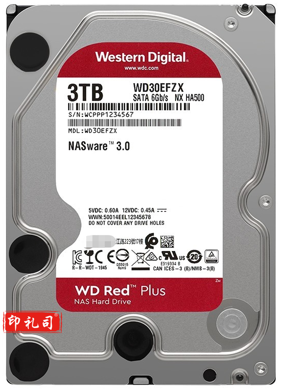 西部数据 红盘Plus 3TB 网络盘(WD30EFZX)