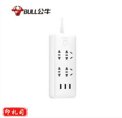 公牛(BULL) GNV-UUA124 USB插座智能插座充电插排拖接线板 GN-B422U升级版 1.5米 10A 