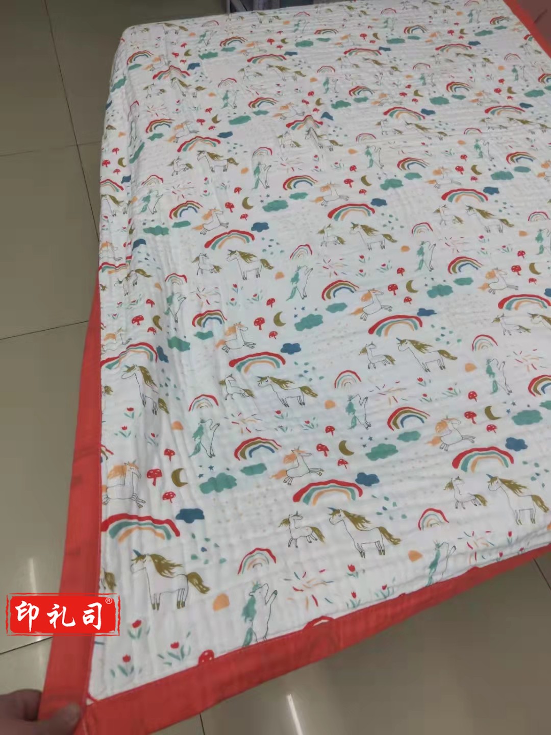 单人六层纱巾被150*200