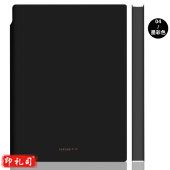 得力22290U型笔插皮面本-A5-210mm*143mm/112张(黑)c