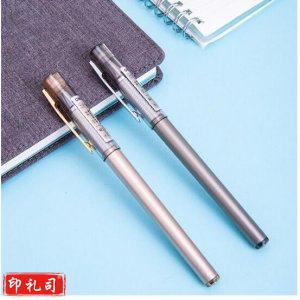 得力 deli A51 学生中性笔 0.5mm全针管(金色笔杆)10支/盒