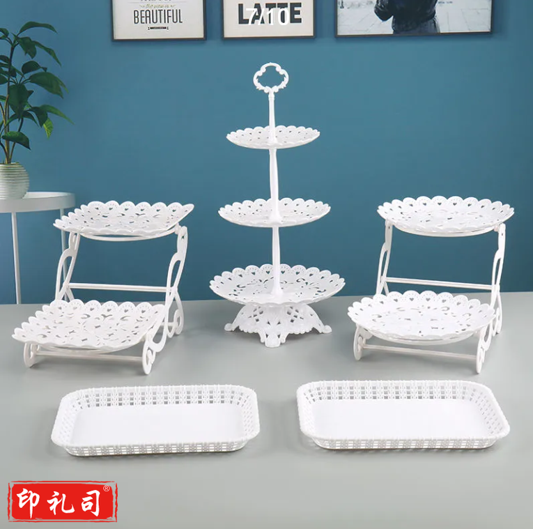 生日布置甜品台摆件 多层水果摆台 蛋糕托盘 点心架
