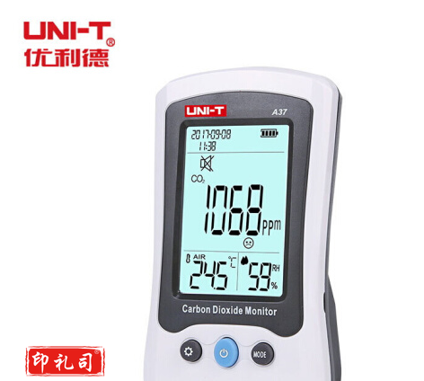 优利德 二氧化碳检测仪 空气质量激光测试仪CO2监测 （温度/湿度/二氧化碳浓度） A37 