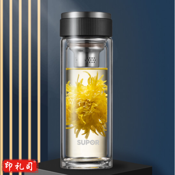 苏泊尔KC33DV10 尚系列耐热玻璃杯 330ml 乌木黑