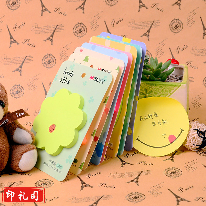 晨光（M&G）文具 YS-160可爱造型荧光便条纸便条贴便签纸 N次贴便利贴优事贴 便签本
