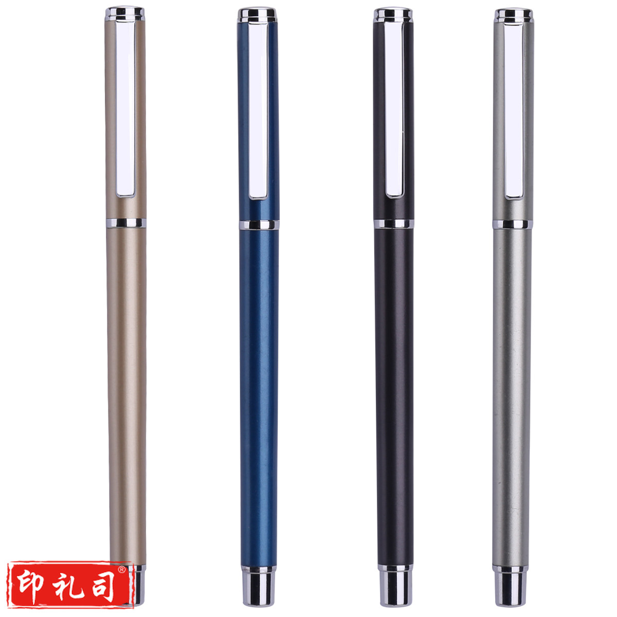 得力S82金属中性笔0.5mm子弹头(笔壳多色)(黑)(支)