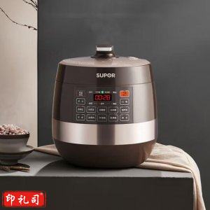 苏泊尔SY-60YC8001Q 电压力锅 6升大容量 智能触控 球釜双胆 开盖收汁 一键排压