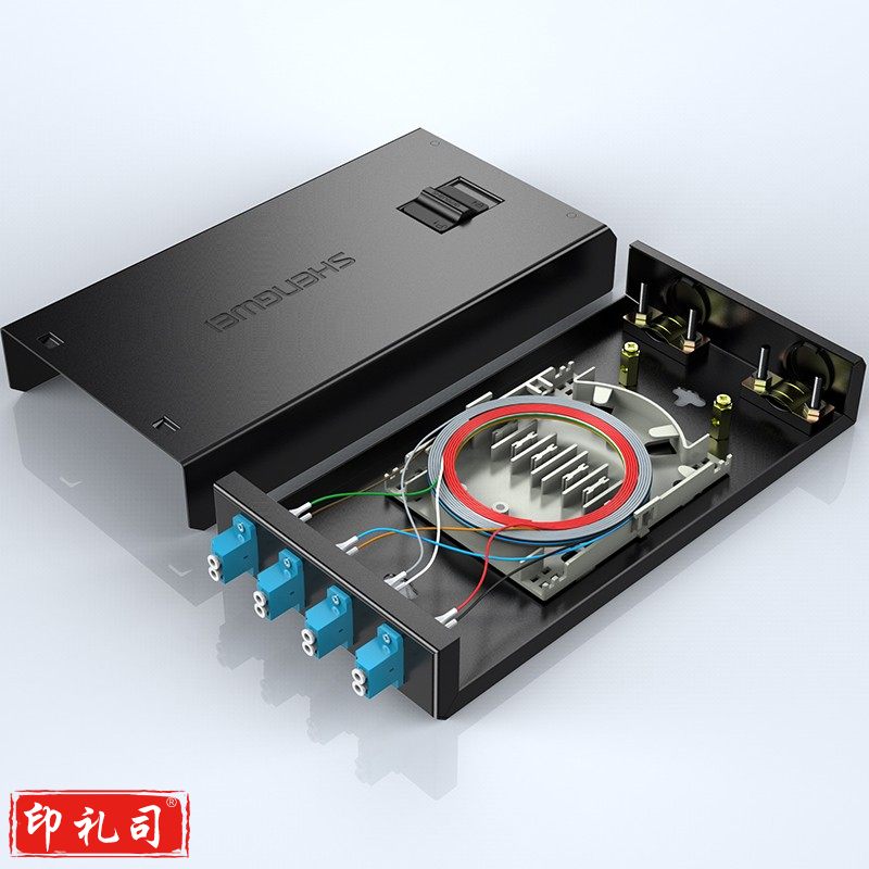 胜为（shengwei） 光纤终端盒 LC4口8芯单模9/125满配尾纤光缆熔接盒通用光纤续接盘配线架FBO-108L-S