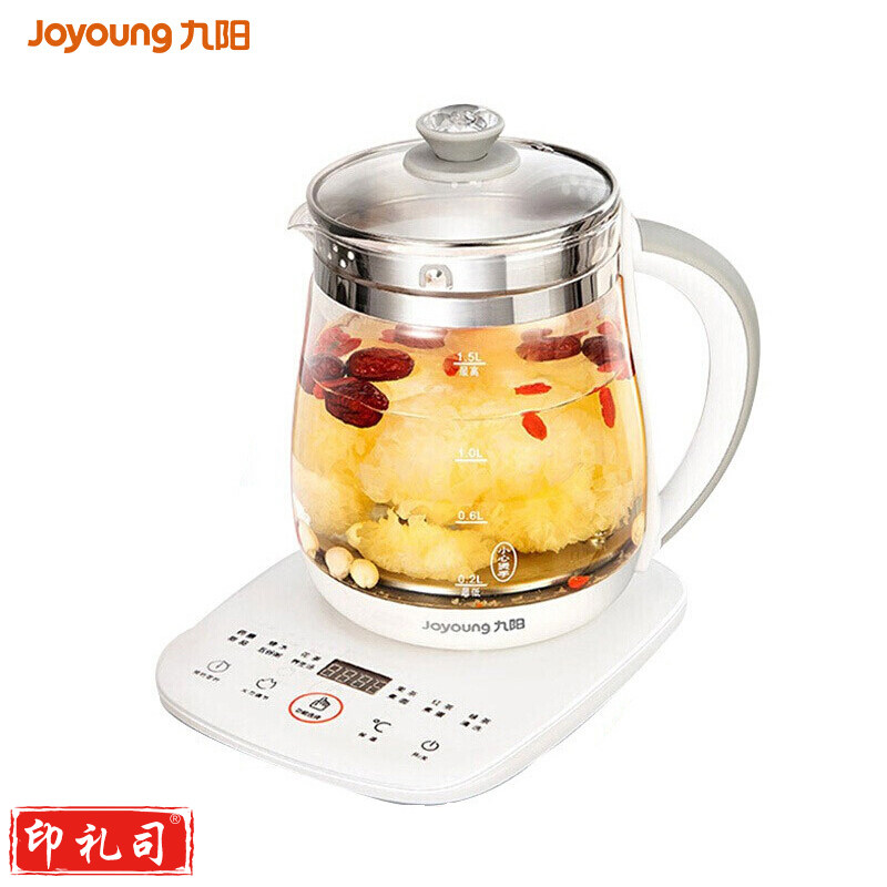 九阳（Joyoung）DGD1506BQ 养生壶 迷你玻璃花茶壶煮茶器电热水壶1.5L