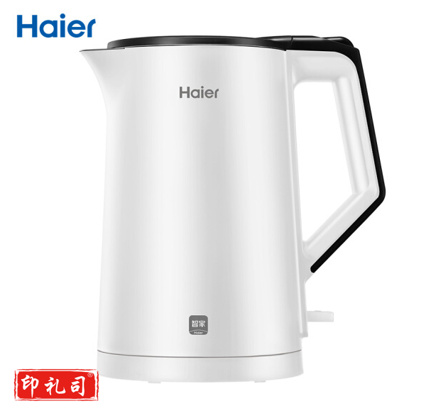 海尔（Haier）HKT-K6S17B 电水壶 双层防烫烧水壶热水壶 304不锈钢无缝内胆电热水壶1.7L大容量