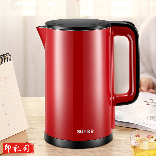 苏泊尔SW-15T720 电热水壶1.5L 红色