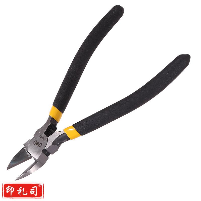 得力(deli) 防滑水口钳水口剪电子剪塑料钳斜口钳6英寸应急常备 DL2706