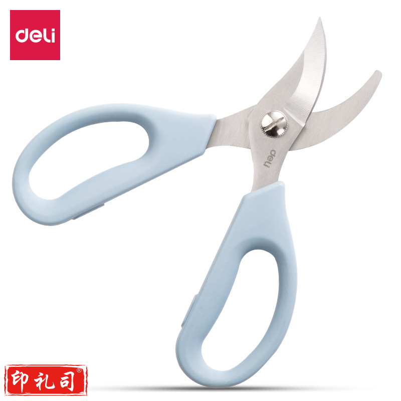 得力77752 花艺剪刀(蓝色)(卡)