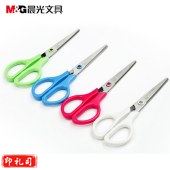 晨光（M&G）150mm 经典型不锈钢剪刀 学生办公剪刀iASS91334 红绿蓝白颜色随机 一包12个装