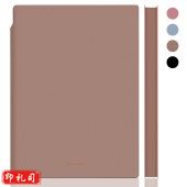 得力22290U型笔插皮面本-A5-210mm*143mm/112张(棕)
