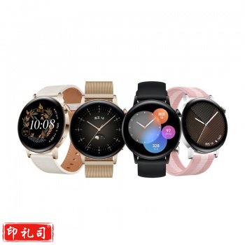 华为（HUAWEI）WATCH GT3 MIL-B19 华为手表 运动智能手表 两周长续航蓝牙通话血氧检测 时尚款 42mm 粉色编织表带/黑色氟橡胶表带
