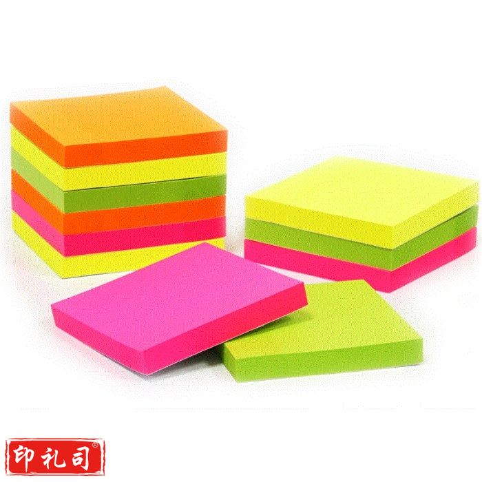得力(deli)12本76×76mm彩色荧光百事贴/便利贴/百事贴/易事贴9085