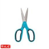 齐心（COMIX） B2737 中号舒适不粘胶省力剪刀 170mm 最大剪纸10页 颜色随机