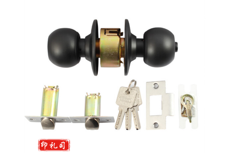 梅花（BLOSSOM）不锈钢球形锁 室内外门锁浴室锁587黑色通用型