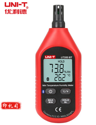 优利德 （UNI-T) 迷你温 湿 度计手持式蓝牙版 UT333BT 