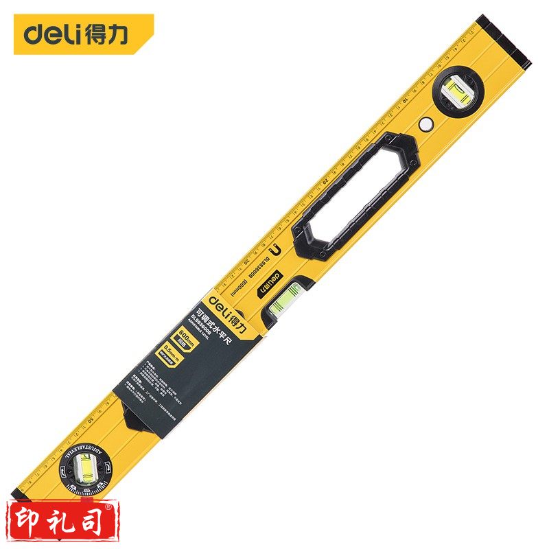 得力 20把/箱 DL9831000B_强磁可调式铝合金水平尺1000mm(新VI)(DL9831000B测距离安装工程)