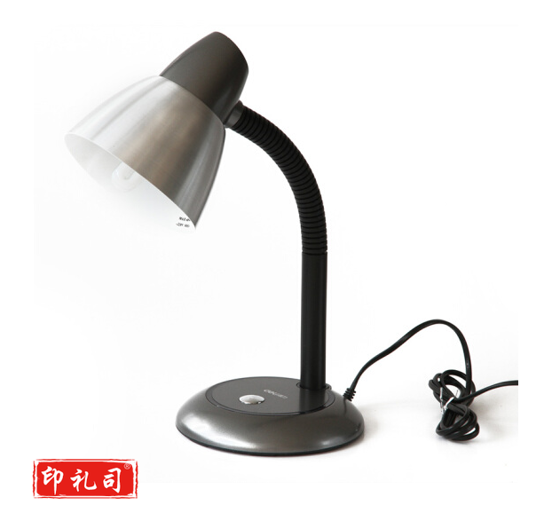 得力3671台灯时尚高效节能台灯(银灰)(台)220V