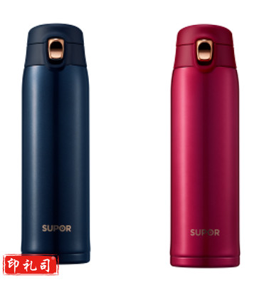 苏泊尔KC48CQ20 AIR轻量保温杯 一键开合 304不锈钢 480ml 