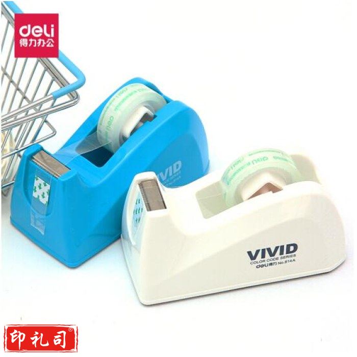 得力814A 胶带纸座 透明胶带切割器
