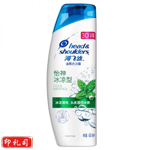 海飞丝 洗发水400ml 怡神冰凉薄荷型 持久去屑清爽柔顺滋养