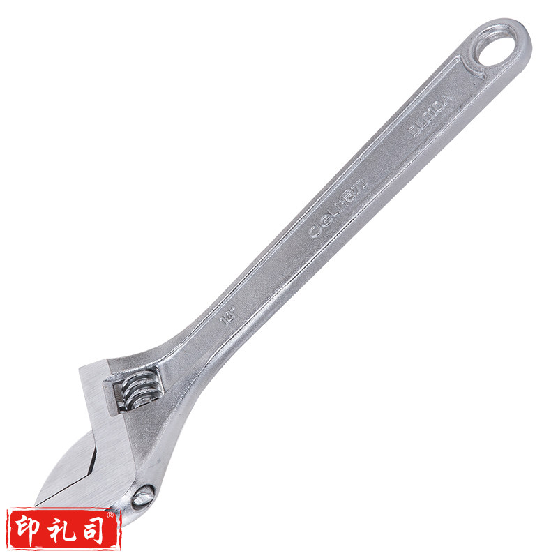 得力（deli）多功能活动扳手光柄开口活络扳手激光刻度10英寸 10把/箱 DL010A