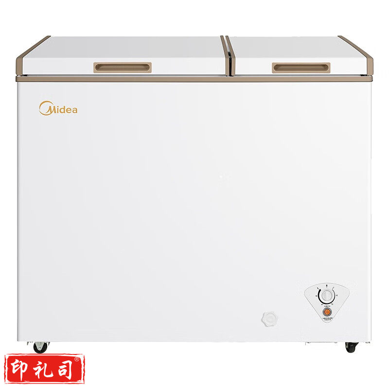 美的 202升 冰柜双顶开双温柜 一级能效  卧式冰箱BCD-202DKM