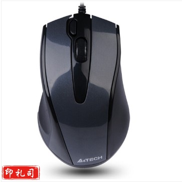 双飞燕 N-500F 鼠标 有线鼠标 办公鼠标 便携鼠标 右手鼠标 便携五灵键 高亮铁灰 