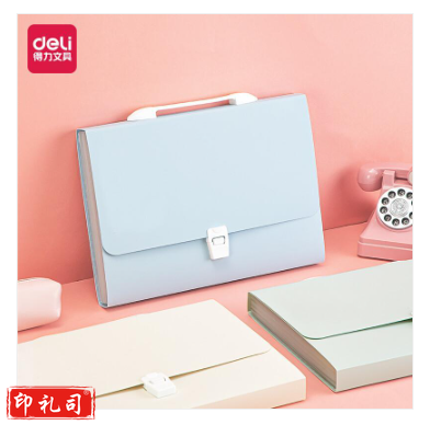 晨光莫兰迪色系密码锁风琴包AWTN1782