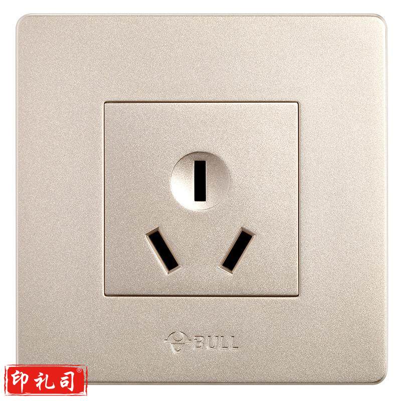 公牛(BULL) 墙壁插座 G07系列 16A大功率三孔空调插座 86型面板G07Z104(U6) 香槟金 暗装/5个起订