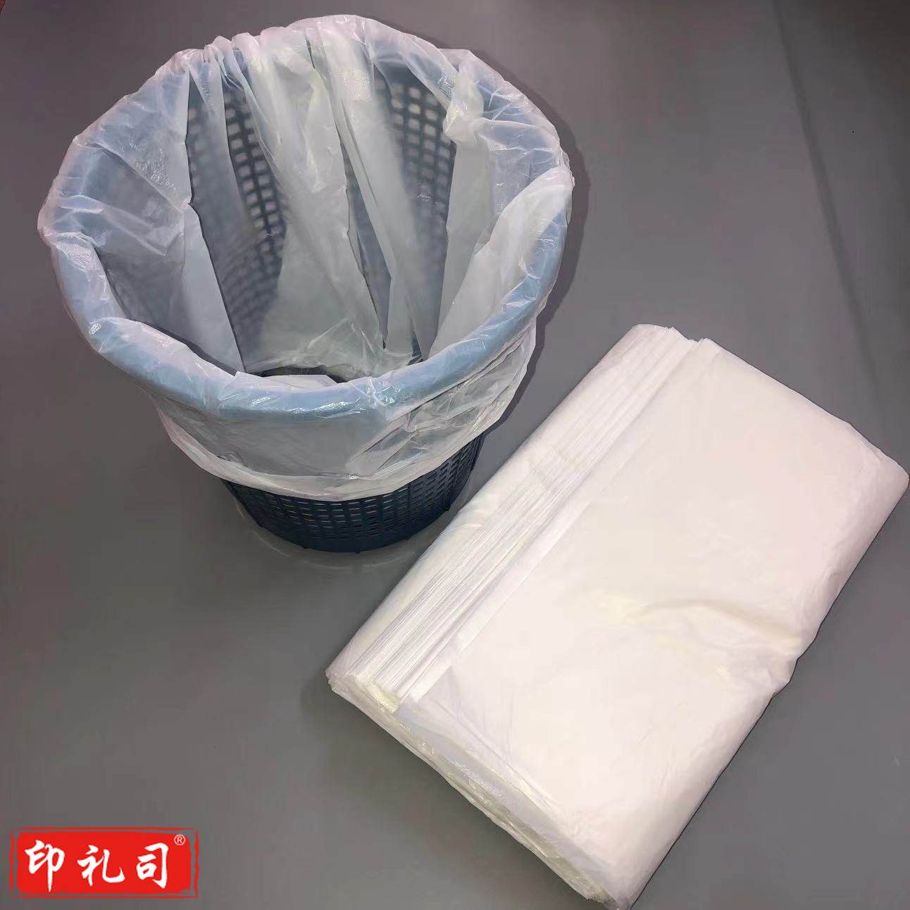 小白加厚垃圾袋   规格：45厘米*50厘米  单位：个