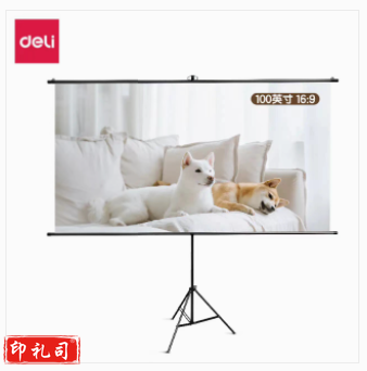 得力MS303简易悬挂支架幕100英寸(黑)(套)