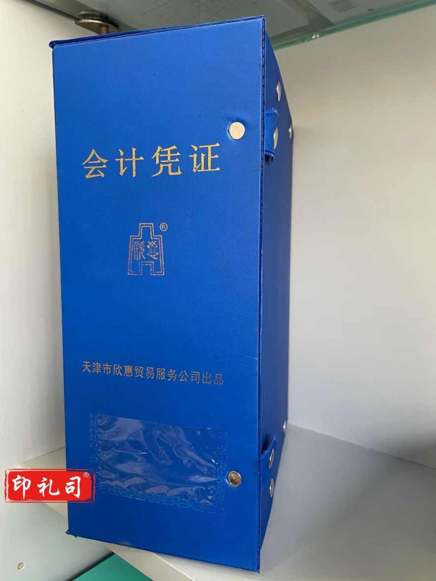 大号塑料会计凭证盒蓝色文件盒票据盒10个/包305*220*130mm