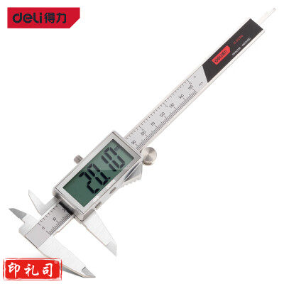 得力工具数显游标卡尺高精度 家用小型电子珠宝翡翠文玩测量用卡尺【专业级-全屏数显】数显150mm-DL312150】