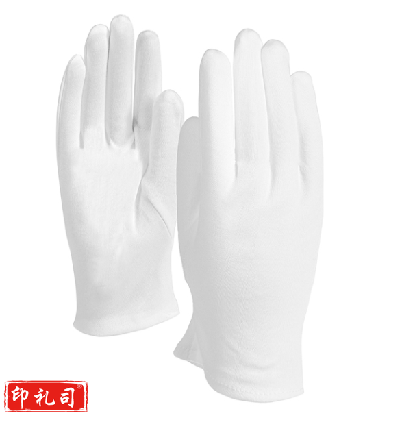 白手套礼仪棉布纱线作业接待工作手套 单位：付