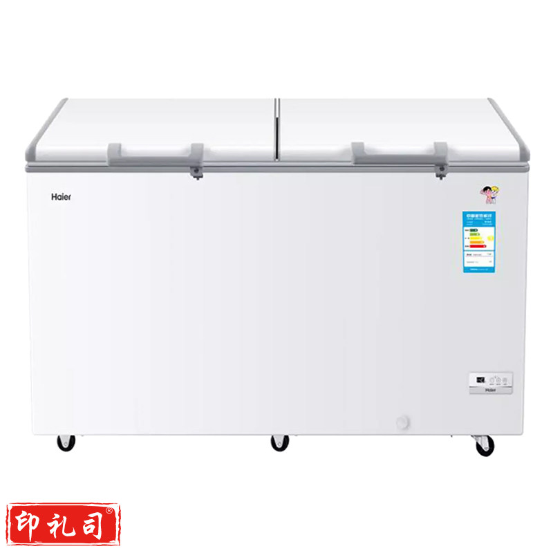 海尔冰柜大容量429L零下-40℃ 超低温带锁带脚轮冷藏冷冻海鲜深冷柜