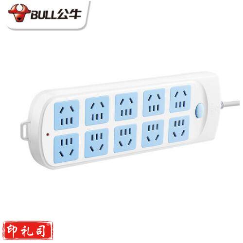 公牛 超功率过载保护插座GN-605插线板/插排/排插/接线板/拖线板 10米10插位GN-605