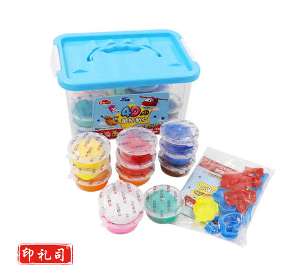 晨光超级飞侠4D超轻粘土24色收纳盒JKE03977