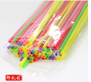艺术吸管一次性彩色弯头吸管 200根