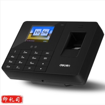 得力 3763 人脸指纹考勤机(黑色)