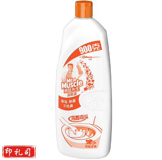 威猛先生（Mr Muscle）洁厕液柑橘清香 家用洁厕灵洁厕精厕所马桶清洁剂 900g*1瓶