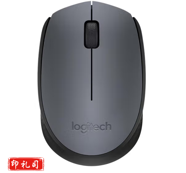 罗技（Logitech）鼠标 M170 无线鼠标 灰色鼠标 办公鼠标 对称鼠标