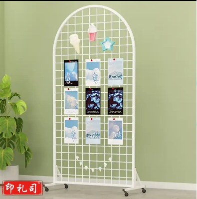 货架网格展示架展会落地铁网格移动作 品展示架铁艺网片饰品挂钩网