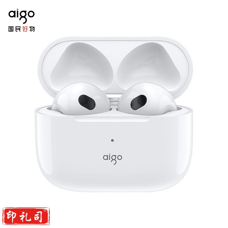 aigo爱国者 T60真无线蓝牙耳机 高清通话 蓝牙5.1 半入耳通用