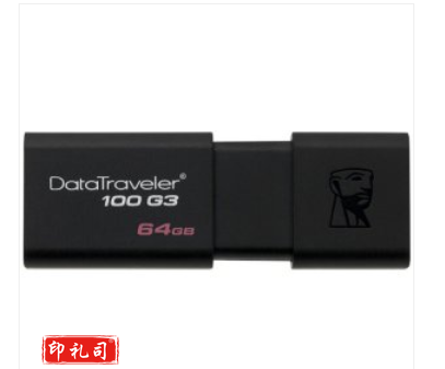 金士顿 Kingston DT100G3 64GB USB3.0 U盘 黑色 滑盖设计 