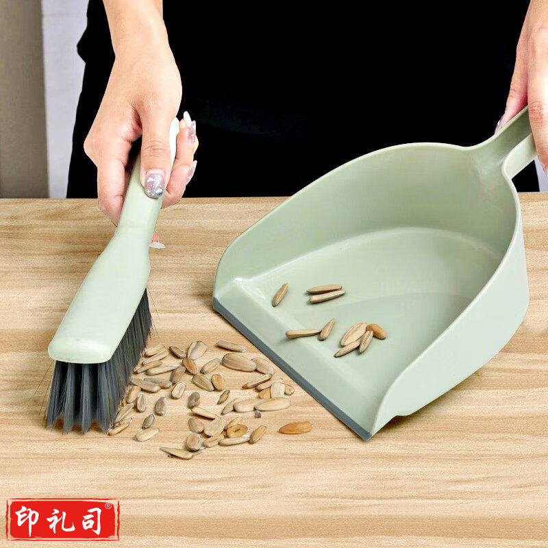 小扫把簸箕套装家用撮子桌面小簸箕迷你小扫帚笤帚 灰-0109套扫送钩